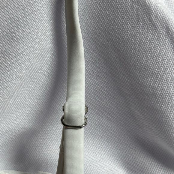 Zuvebamyo Women's Two Piece High Waist Bikini Swimsuit Set Rib White S Small NEW - Picture 7 of 10